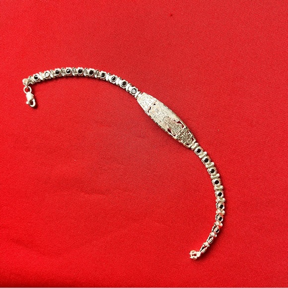 The Unbranded Brand Jewelry - 925 strling Silver Sparkling Rhinestone Catholic religions Bracelet‎